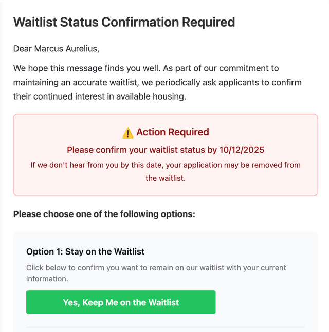 Notifications interface